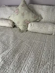 Vintage Victorian Queen Floral Rose Quilt Shams And Pillows. Fixed Price $47.60.