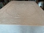 Vtg Ivory Cotton Popcorn Chenille Bedspread Queen 94 X 109 Fringe. Fixed Price $49.00.