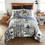 Donna Sharp Forest Symbols Quilted Bedding Set. Fixed Price $32.00.