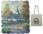 Aspen Chapel Quilt And Angel Tote Bundle Set 50" X 60" - Nwt. Fixed Price $55.05.