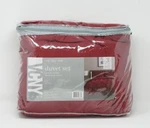 Vcny Home Carmen Stylish Cozy Ruched 3-PC. Duvet Cover Set Queen Burgundy. Fixed Price $28.24.