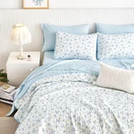 Wake In Cloud - Floral Quilt Set, Coquette Cottagecore Shabby Chic Flower. Fixed Price $34.95.