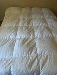 Hotel Collection European White Goose Down Silk & Cotton Shell Queen Comforter. Fixed Price $125.00.