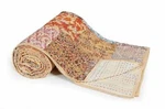 Boho Patchwork Silk Patola Kantha Quilt Double Handmade Bedspread Throw Blanket. Fixed Price $48.00.