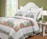 Cozy Line Home Fashions Floral Real Patchwork Queen - 3 Piece, Celia Tiffany. Fixed Price $110.99.