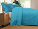Dada Bedding Gentle Waves Turquoise Teal Light Blue Lagoon Quilted Bedspread. Fixed Price $49.90.
