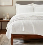 Nib Evergrace Home 100% Cotton Box Stitch Quilt Queen Bedding Set, 3 Pieces. Fixed Price $85.00.