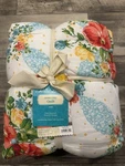 New The Pioneer Woman Vintage Floral Quilt Full Queen Sham Set Bed Blanket. Fixed Price $99.00.