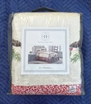 Nip Modern Southern Home Poinsettia Quilted Embroidered Full Bedspread 96 X 110. Fixed Price $89.95.