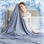 Choshome Cooling Blanket For Hot Sleepers - Summer Throw 50" X 70", Blue. Fixed Price $32.99.
