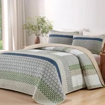 Boho Size, Bohemian Stripe Sets 3 Pieces Quilted King Khaki Green. Fixed Price $63.28.