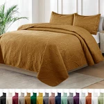 Quilted Floral Bedspread Bedding Set Reversible Queen King Coverlet Throw. Fixed Price $22.99.