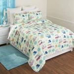 The Lakeside Collection Retro Happy Glamping Lifestyle Bedding Quilt Set, Twin. Fixed Price $39.91.