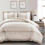 Lush Decor Farmhouse Stripe Cotton Duvet Cover Queen Set 3 Piece Bedding. Fixed Price $121.30.
