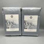 Hotel Collection Glint King Quilted Two Shams Lake Blue. Fixed Price $38.00.
