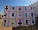 Vintage Handmade Sunbonnet Sue Quilt 70" 86". Fixed Price $127.99.