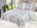English Roses Bedding Quilt Bedspread Coverlet 2 Pc Reversible Twin Set. Fixed Price $39.95.