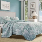 Laguna Beach 3-PIECE Green Floral Cotton Full/queen Quilt Set. Fixed Price $79.99.