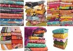 Vintage Kantha Quilt Indian Reversible Throw Handmade Blanket Wholesale Lot. Fixed Price $318.99.