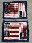 Vtg Tommy Hilfiger Quilted Flag Shams. Fixed Price $49.99.