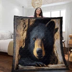 Bear Quilt Blanket Rustic Wildlife Throw Cabin Lodge Bedding Black Gift. Fixed Price $32.15.