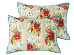 2-PIONEER Woman Sweet Rose Quilted King Size Pillow Sham Set 20 X 36. Fixed Price $42.87.