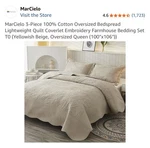 3-PIECE 100% Cotton Oversized Bedspread Lightweight Quilt Coverlet Embroidery.... Fixed Price $69.99.
