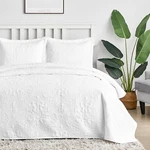 Hansleep White Quilt Size Damask FULL/QUEEN-90"X96", Soft Lightweight. Fixed Price $22.45.