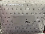 Sky Scalloped Reversible F/queen Coverlet Blanket Quilt Shams 3PC Set White Gray. Fixed Price $65.00.