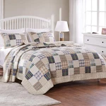 2-PIECE Oxford Quilt Set, Twin, Multicolor. Fixed Price $90.99.
