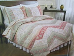 New Susan Emma York Floral Full/queen Quilt And Shams Set - Flower Nip. Fixed Price $89.00.