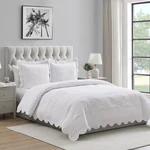 Vcny Home H2687 Scallop Microfiber Quilt Set White King. Fixed Price $126.00.