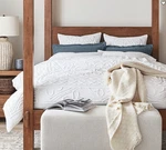 Pottery Barn Isabelle Candlewick Queen Duvet + Bonus Euro Shams. Fixed Price $89.00.