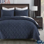 Soft Diamond Quilt Set Queen Bedspread Decorative Lightweight Cozy Bedding New. Fixed Price $40.09.