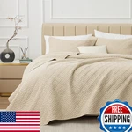 Exq Home Quilt Set Twin Size Beige 2 Piecelightweight Soft Coverlet Modern. Fixed Price $49.40.