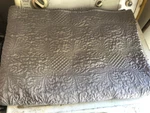 Used Martha Stewart Twin Bed Coverlet Slate Blue Matelasse 80" X 104" Hs Stain. Fixed Price $40.00.