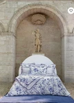$850 Anne De Solene Egerie King Quilt Coverlet Shams Set Blue Rose Petals Flower. Fixed Price $499.00.