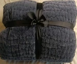 Pottery Barn Washed Velvet Quilt King/ Caliking (cobalt) Nwot. Fixed Price $200.95.