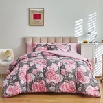 Flower Comforter Sheet Set Gray Bed Bag 7 Pieces King Size Pink White Fl.... Fixed Price $72.28.