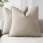 Foindtower Set 2, Decorative Linen Soild Throw Pillow Covers Soft Accent C.... Fixed Price $28.55.
