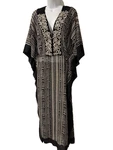 Soft Surroundings Kaftan Beach Cover Up S/m Black White Embroidered Maxi Dress. Fixed Price $29.95.
