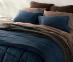 (2) Casaluna King Pillow Shams Linen Blend Mineral Blue. Fixed Price $20.00.