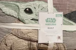 Disney Pottery Barn Kids Star Wars Yoda The Mandalorian Quilt Full Queen New. Fixed Price $224.95.