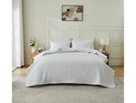 Callie Collection 3-PIECE Seersucker Textured Quilt & Sham Set White. Fixed Price $64.03.