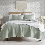 Wdcozy Sage Green Twin Quilt Set Scalloped Farmhouse Bedding Coverlet. Fixed Price $60.05.