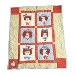 Vintage Applause Raggedy Ann & Andy Baby Quilt Set Reversible W/ Pillowcases. Fixed Price $59.99.
