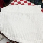 Fieldcrest White Geometric Cotton Quilted. Fixed Price $45.00.