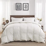 Comforter King Size 106X90 Inch Goose Feather Down Year Round Oaken Cat Organic. Fixed Price $154.99.