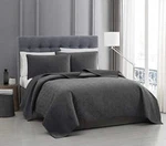 3 Piece Future Soft Velvet Quilt Set Queen Gray Grey Bedding 92X96" Shams New. Fixed Price $64.79.