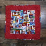 Small Handmade Baby Quilt Red Teddy Bears Abcs 21 X 23" Infant Blanket. Fixed Price $19.99.
